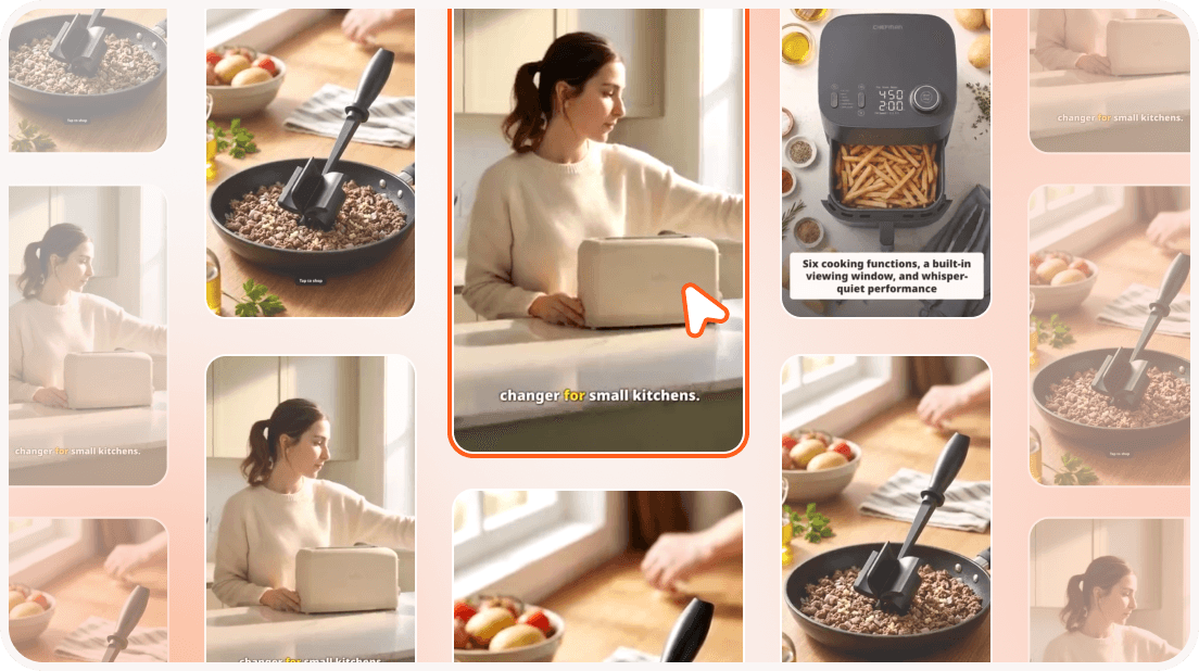 Library of 300+ proven ad templates for e-commerce, beauty, fashion, and SaaS niches