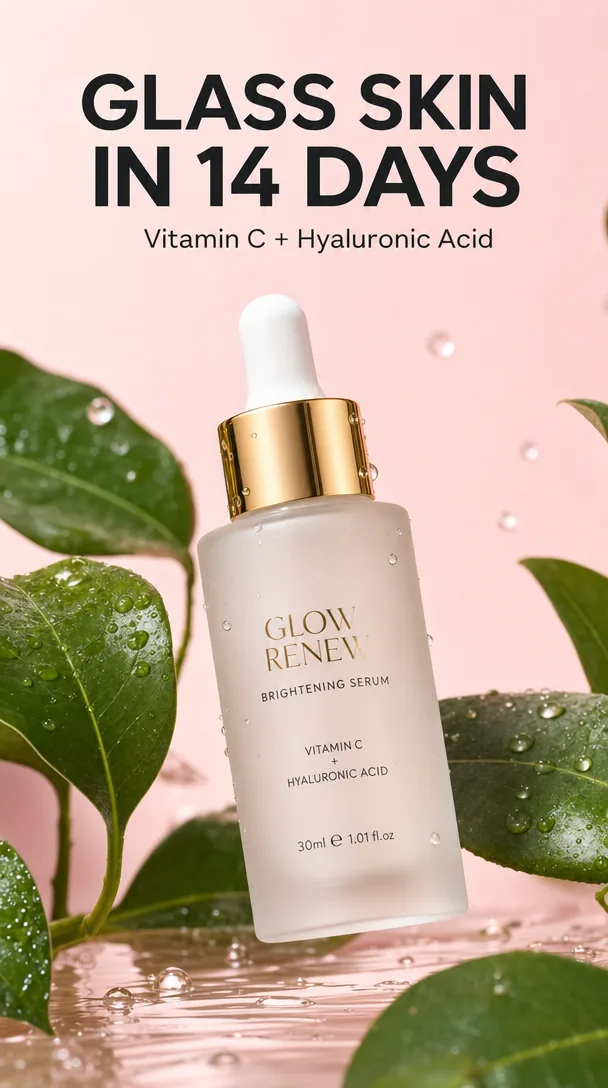 Skincare serum ad — 9:16 ad creative generated on Prizmad.