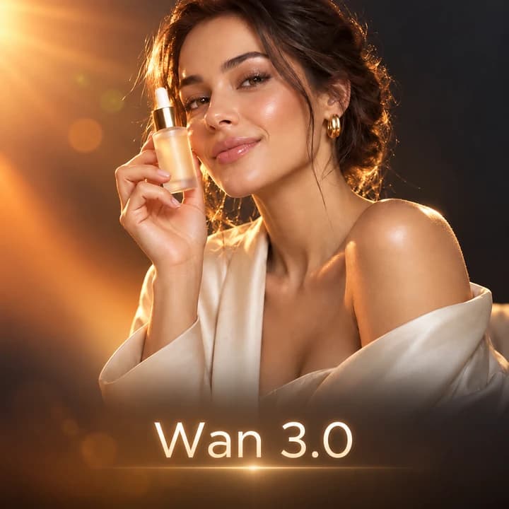 Wan 3.0 cinematic fashion-beauty video frame