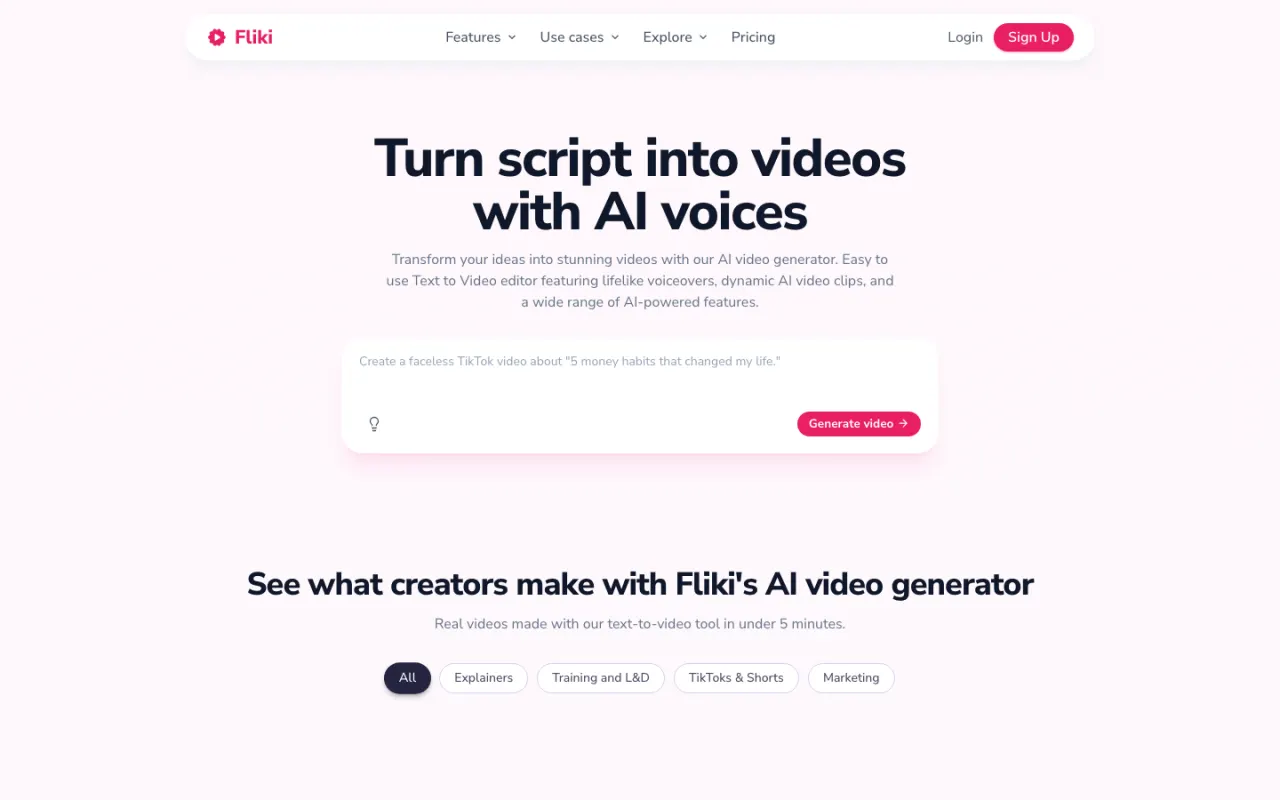 Fliki screenshot