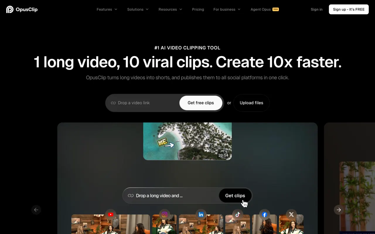 OpusClip screenshot